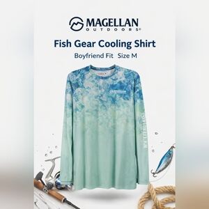 Magellan Outdoors Fish Gear Cooling Performance Shirt Size Medium